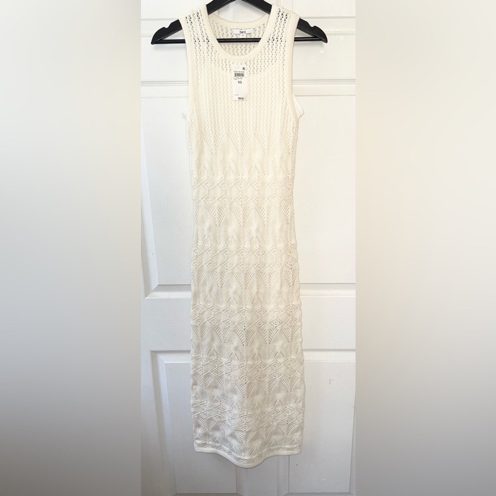 NWT - Bar III Crotchet-Knit Bodycon Midi Dress